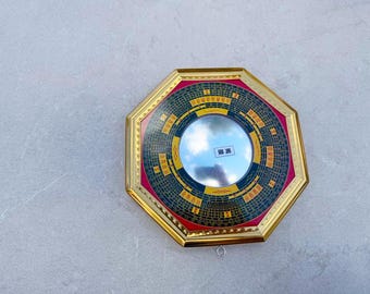Tyenaza Bagua Mirror, Feng Shui Traditional Chinese Convex Mirror for Protection Door, Lucky Outdoor for Home Business Good Luck