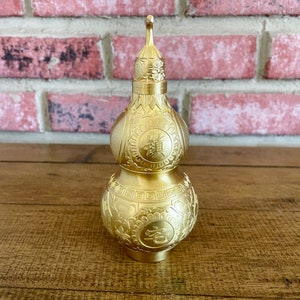 Brass Wu Lou Chinese Gourd Feng Shui Hu Lu Decorations Calabash  for Good Luck Fortune Longevity Wealth Success风水葫芦