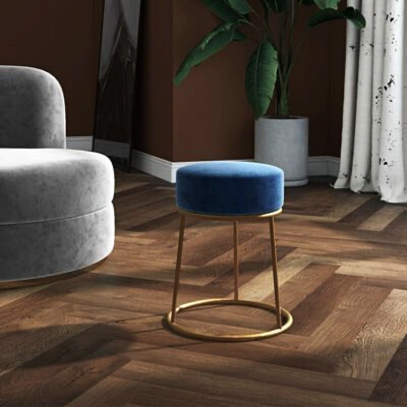 tabouret En Velours Rond