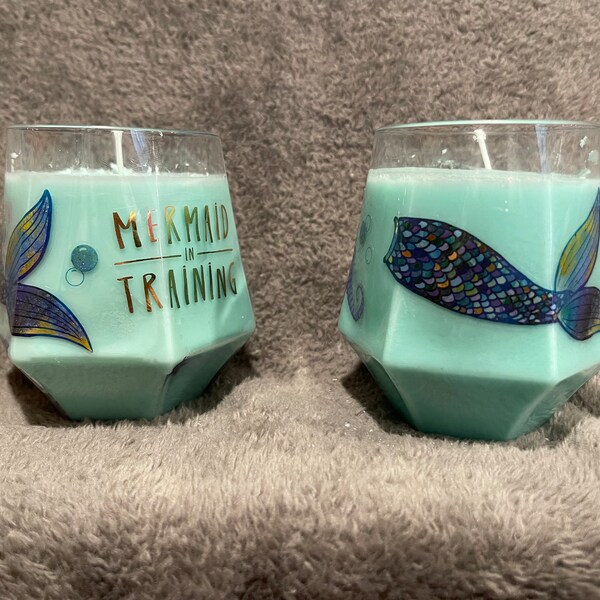 Wine Glass Candles Etsy