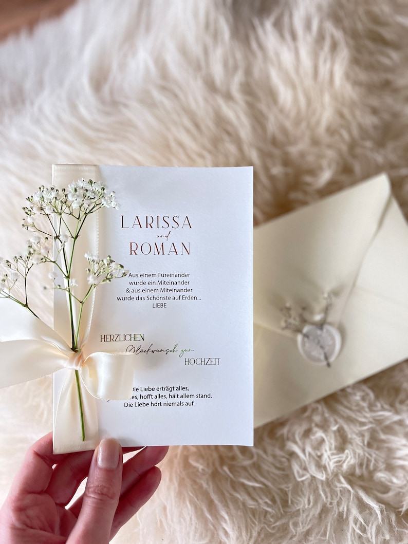Carte de félicitations de mariage personnalisée | Carte de mariage moderne pour les invités du mariage image 10