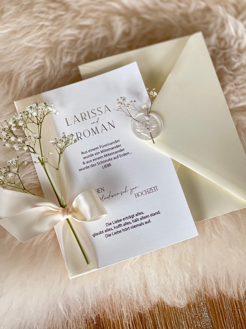 Personalisierte Glückwunschkarte zur Hochzeit Moderne Hochzeitskarte für Hochzeitsgäste Bild 7