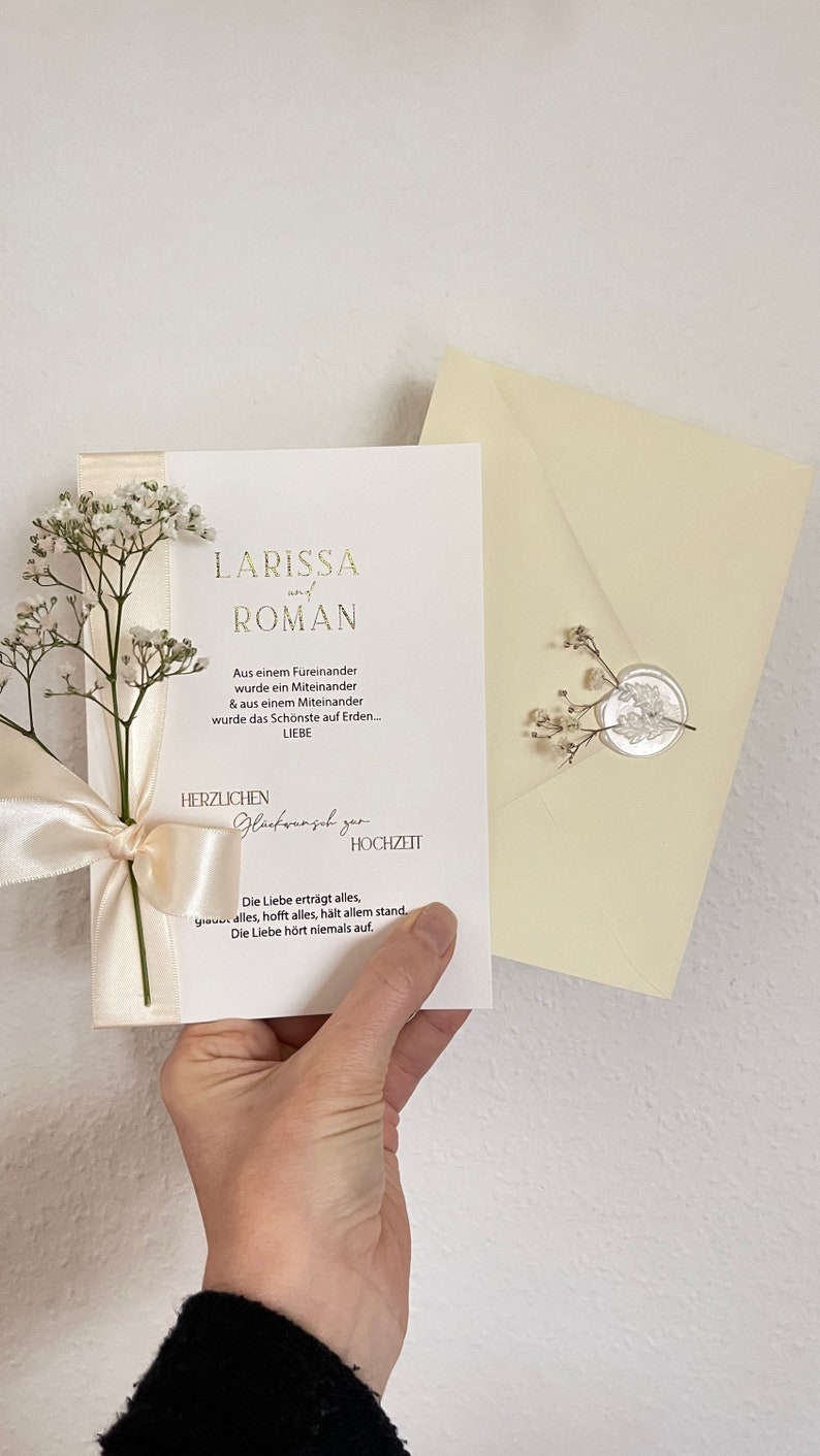 Carte de félicitations de mariage personnalisée | Carte de mariage moderne pour les invités du mariage image 5