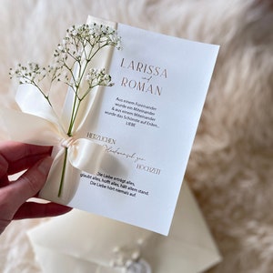 Carte de félicitations de mariage personnalisée | Carte de mariage moderne pour les invités du mariage image 2