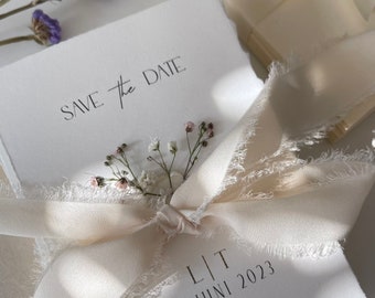 Einzigartige, minimalistische Save the Date Karte, Einladungskarte zur Hochzeit