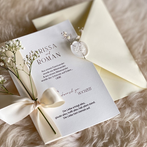 Personalized wedding congratulations card | Modern wedding card for wedding guests