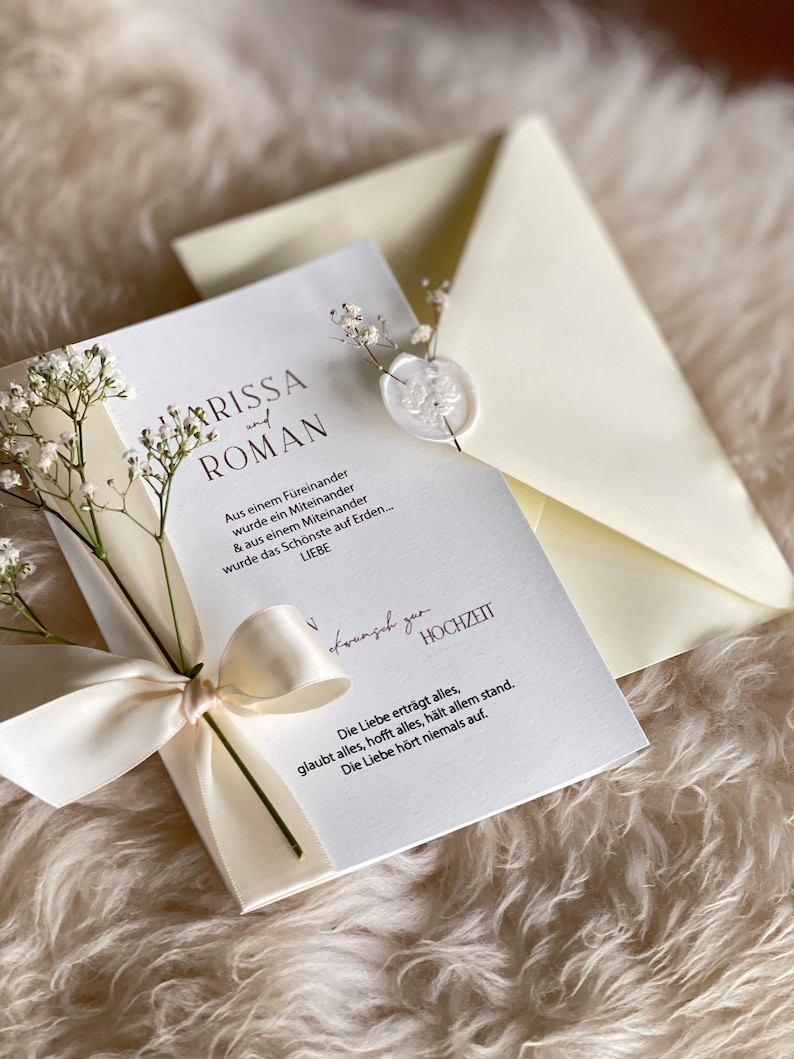 Carte de félicitations de mariage personnalisée | Carte de mariage moderne pour les invités du mariage image 1