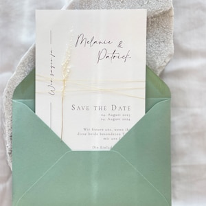 Individuelle Save the Date Hochzeitskarte, Einladung zur Hochzeit, Hochzeitseinladung mit Briefumschlag, Hochzeitsankündigung