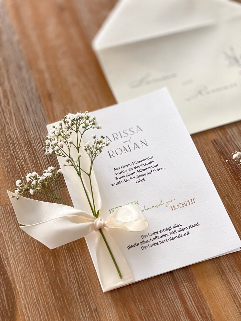 Personalisierte Glückwunschkarte zur Hochzeit Moderne Hochzeitskarte für Hochzeitsgäste Bild 8
