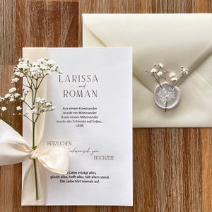 Carte de félicitations de mariage personnalisée | Carte de mariage moderne pour les invités du mariage image 3