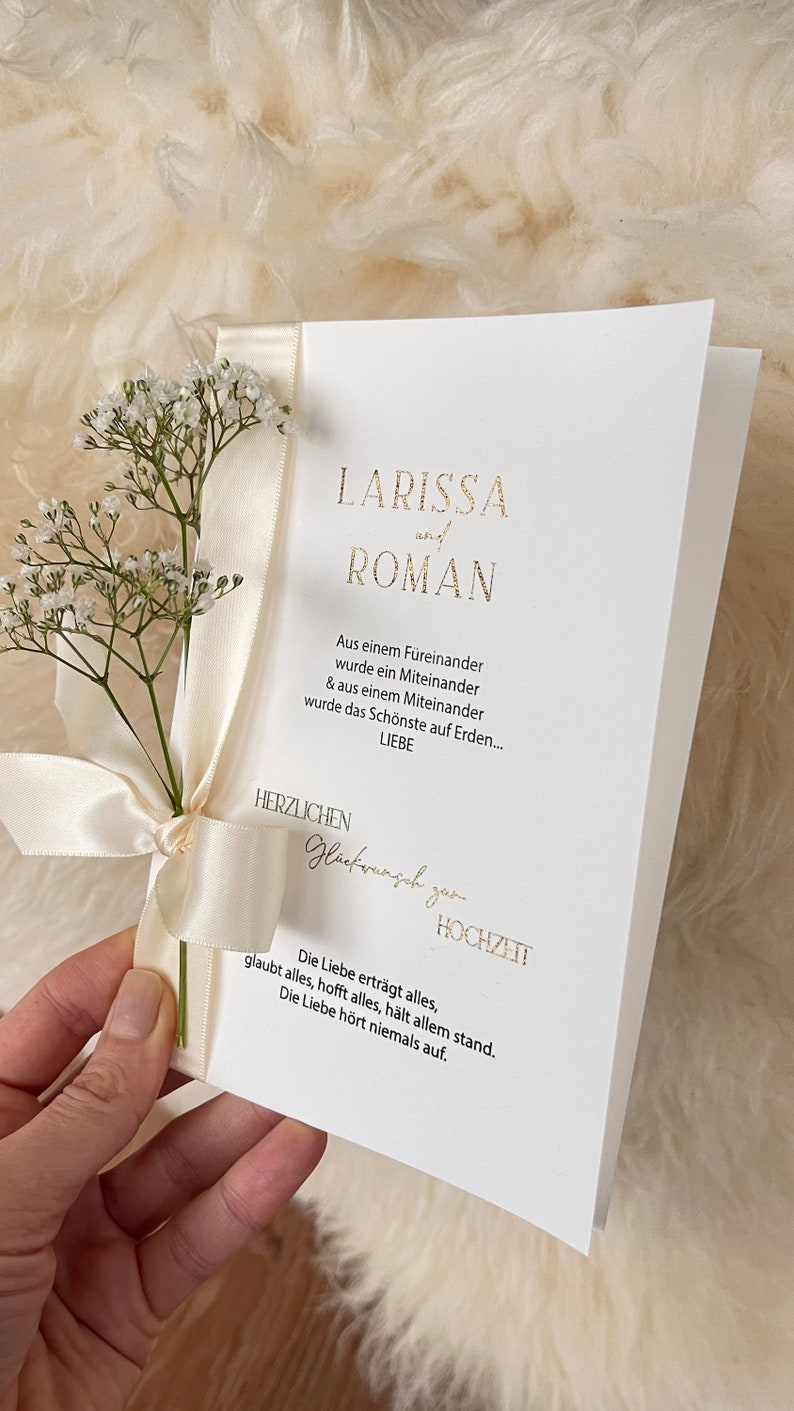 Carte de félicitations de mariage personnalisée | Carte de mariage moderne pour les invités du mariage image 6