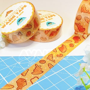 Bread Sharks Washi Tape | 15mm x 10m | Cute Washi Tape, Journaling, Bullet Journal, Scrapbooking, Bujo, Kawaii Stationery