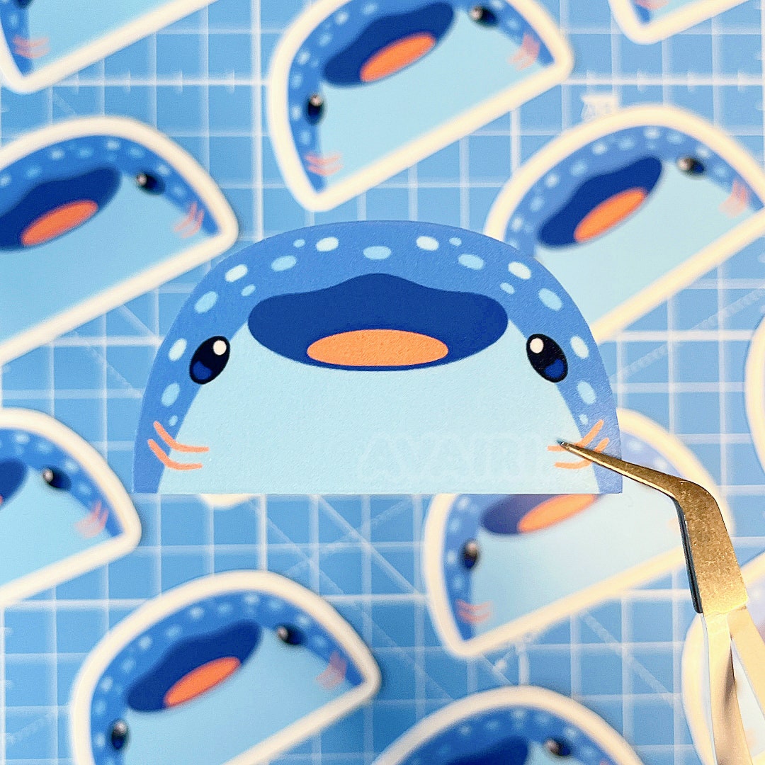 Peeking Whale Shark Sticker Waterproof Shark Stickers, Decal Stickers ...