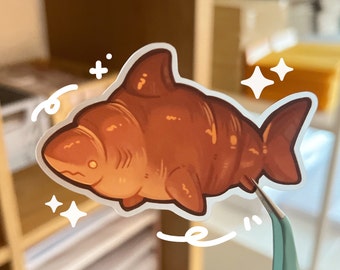Croissant Shark ⋆ Vinyl Clear Sticker