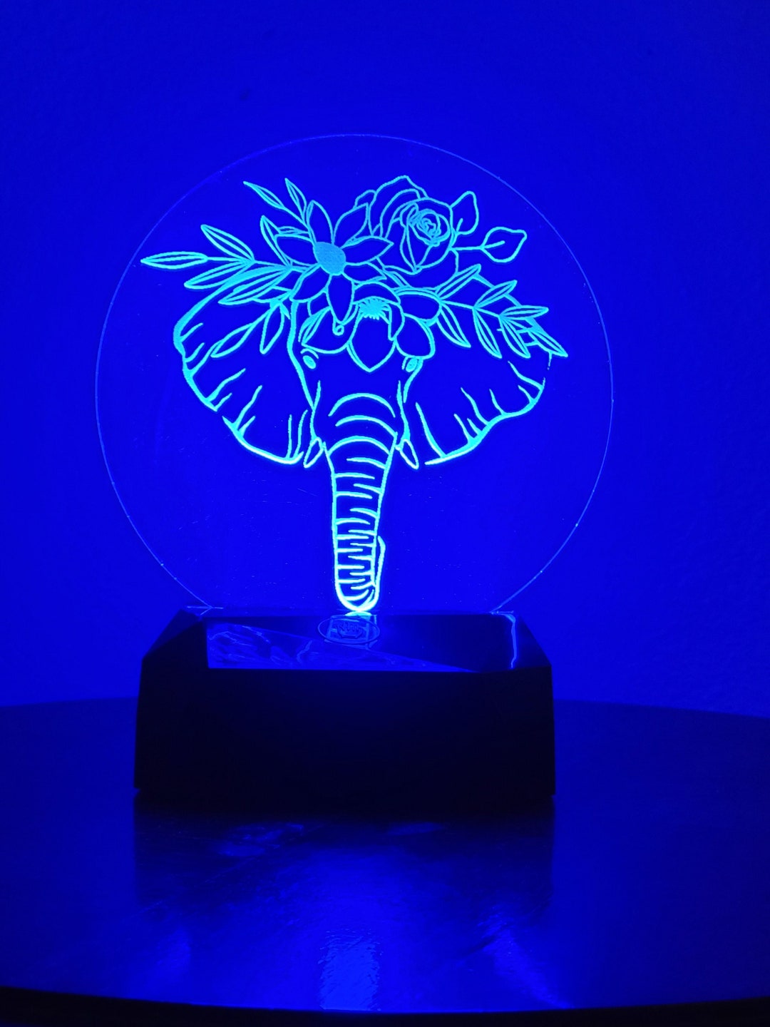 Elephant Night Light Etsy