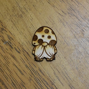 Gnome 14 -Engraved Wooden Pin