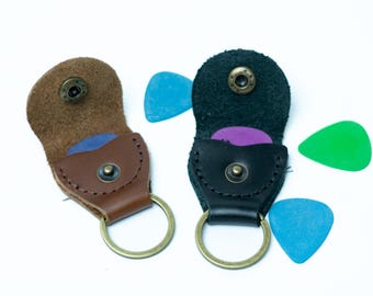 Pick Holder Keychains with premium leather