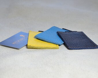 simple credit/business card case - soft leather - many different colours - handmade