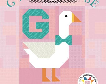 Patrón de tapiz acolchado con la letra G de Ganso / Descarga digital / PDF / Patchwork / Confeccionado tradicionalmente