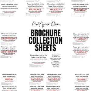Avon Brochure Collection Sheets || Printable PDF