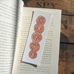 Orange Bookmark | Archival Quality Fine Art Print, Handmade, Watercolor