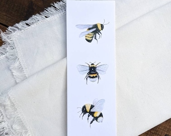 Bumblebee Bookmark | Archival Quality Fine Art Print, Handmade, Watercolor