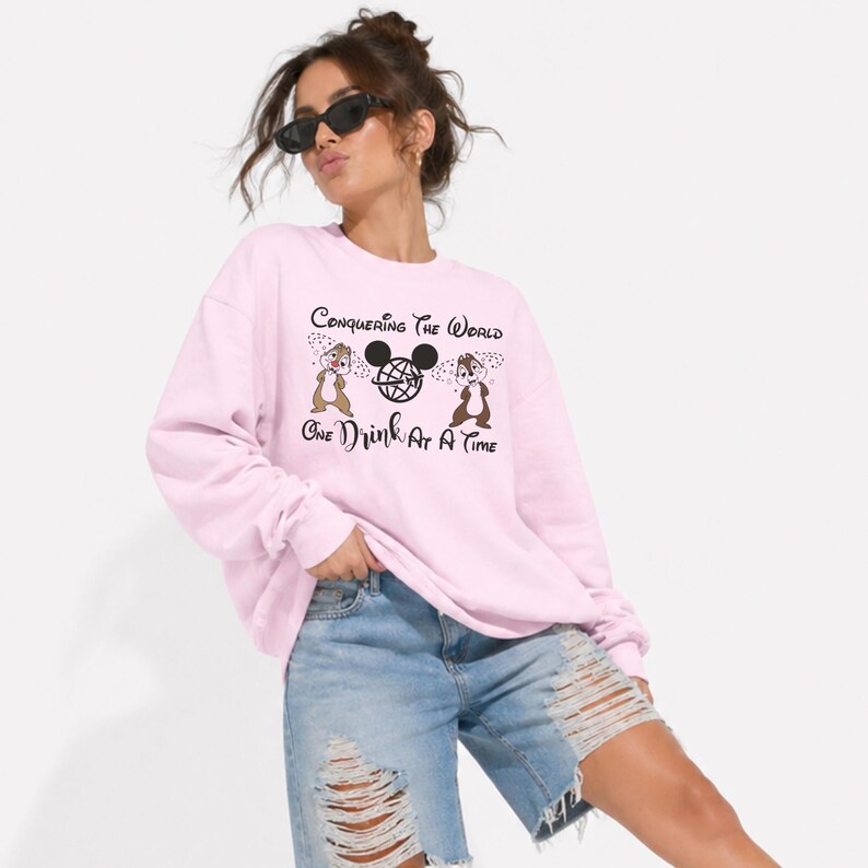 conquering the world sweatshirt cozy vacation drinking sweater girls trip outfit OR Hoodie conquering the world hoodie drinking graphic cozy travel outfit party trip style