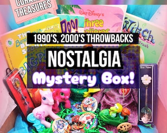 Vintage Nostalgia Mystery Box – Beanie Baby, VHS, POG's, verzamelobjecten jaren 90-2000, samengestelde collectie