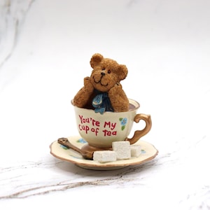 Vintage Boyd’s Bears Pekoe Tea Bearies Figurine (2003) w/ Box