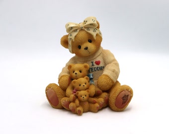 Cherished Teddies Three Teddy Bears, Mother With Kids, Animals