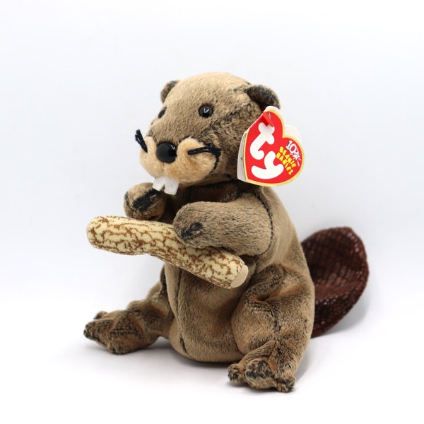 Ty Beanie Baby “Lumberjack” the Beaver (2003) - Collectible, plushy, cute animals