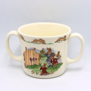 Vintage Bunnykins Royal Doulton Mug: &#39;Ball Toss&#39; Collectors Mug, Made in England
