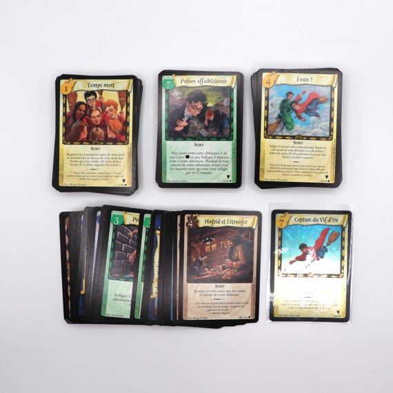 Vintage FRENCH Harry Potter TCG Lot – 140+ Cards, Moderate/heavy