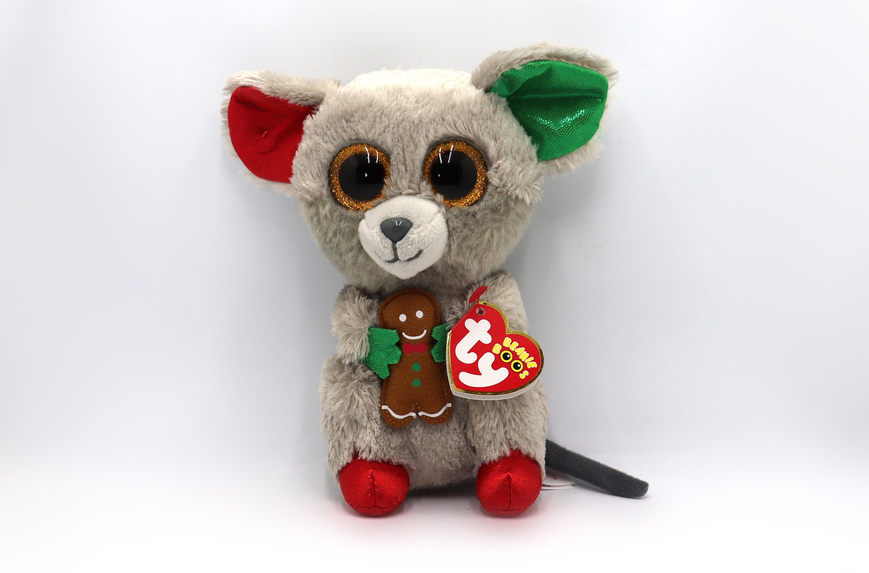 Ty Beanie Boo MAC the Holiday Mouse Holding A Gingerbread Man 6 Inch Etsy