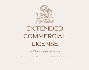 Extended Commercial License for a single clipart set (500+ end products for sale)