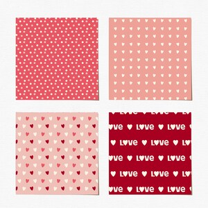 12 Valentine's Day Seamless Digital Papers Scrapbook Paper Heart Backgrounds Digital Paper Seamless Pattern image 4