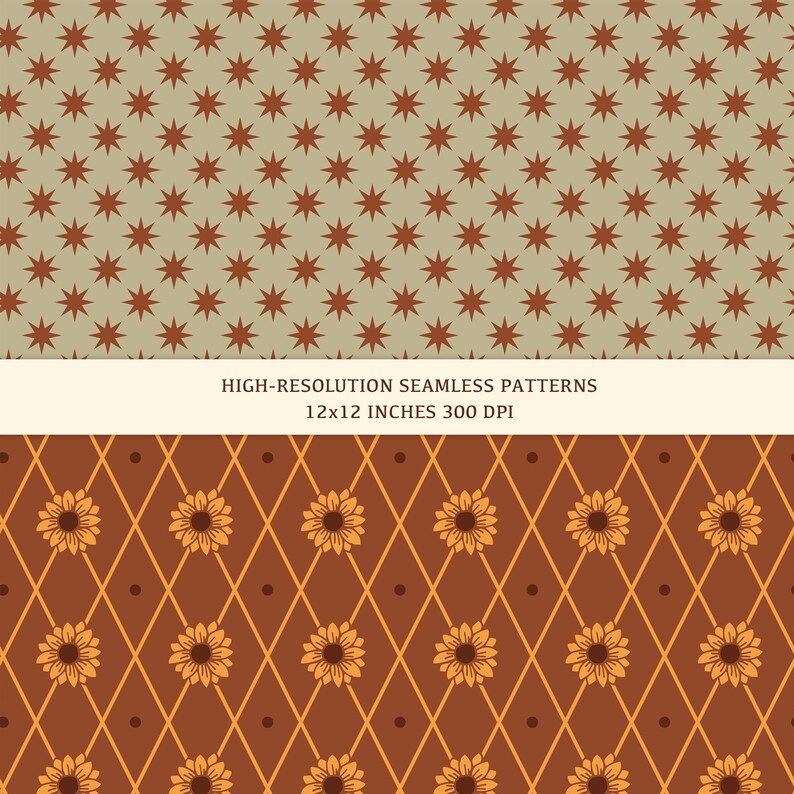 Fall Digital Papers | Seamless Pattern | Digital Paper Bundle | Digital ...