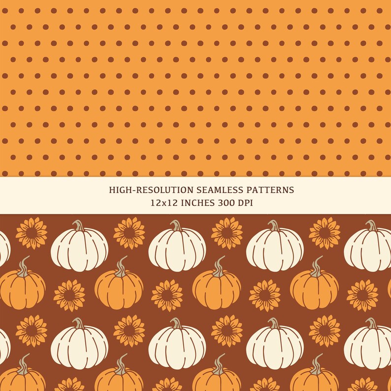 Fall Digital Papers | Seamless Pattern | Digital Paper Bundle | Digital ...