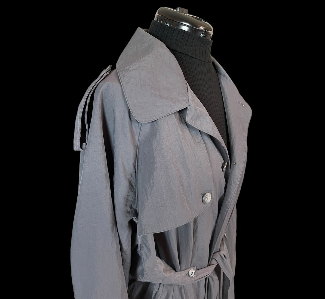 Vintage Banana Republic Trench Coat Men's Large Long Mid Calf Length