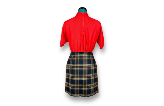 Vintage Wool Blend Plaid Mini Skirt 90s does 70s … - image 3