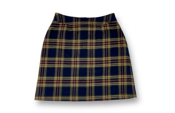 Vintage Wool Blend Plaid Mini Skirt 90s does 70s … - image 6