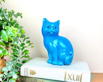 Vintage Turquoise Blue Ceramic Chinese Cat Kitty Number 259 - Etsy