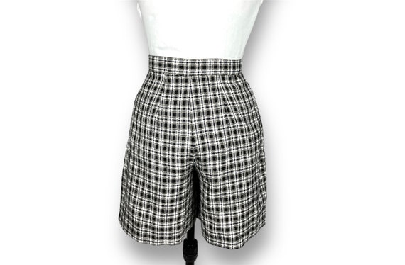 Vintage Plaid Skort 26" Waist Size 2/4 S/XS Black… - image 7