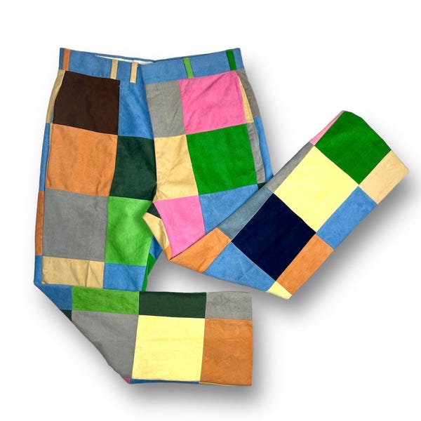 Vintage Patchwork Suit Pants main image 0