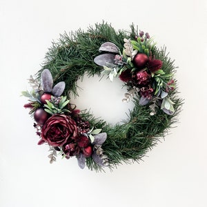 Traditonal Christmas Wreath - Christmas Wreath - Christmas Door Wreath - Red Christmas Door Wreath - Pine Door Wreath - Christmas Decor
