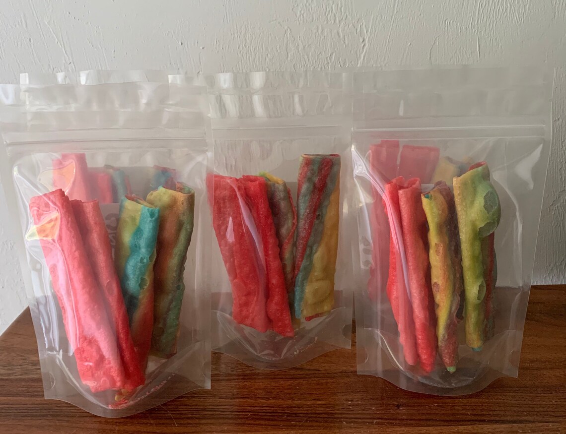 Freeze Dried Fruit Roll Ups Crunchy Candy Freeze Dried Etsy