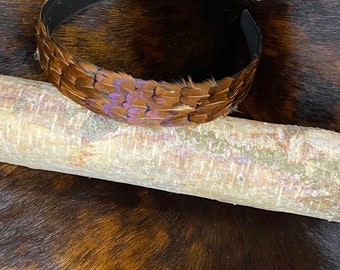 Rust Pheasant Feather Head Band