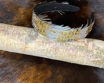Green Pheasant Feather Head Band