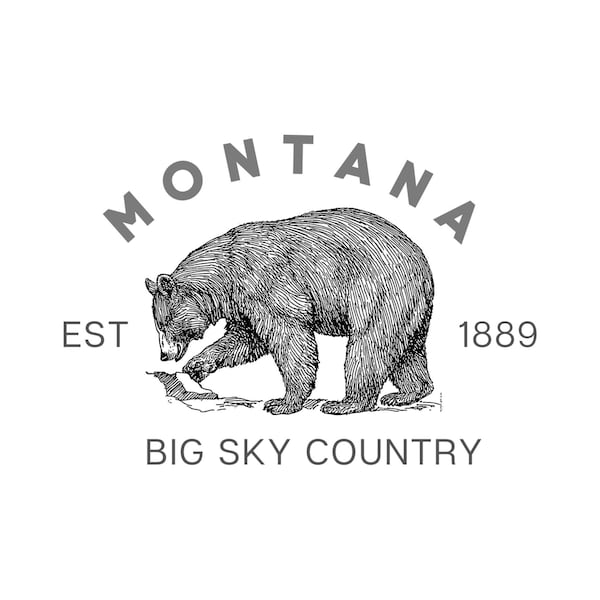 Montana Grizzly Bear SVG, PNG, jpg | Montana Big Sky Country SVG | Montana Black Bear Digital File | Montana svg png jpg