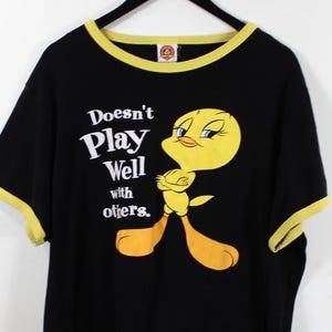 Camiseta de Looney Tunes - Camiseta gráfica vintage de Piolín, Bugs Bunny y Taz - Camiseta de dibujos animados de los 90 - Unisex